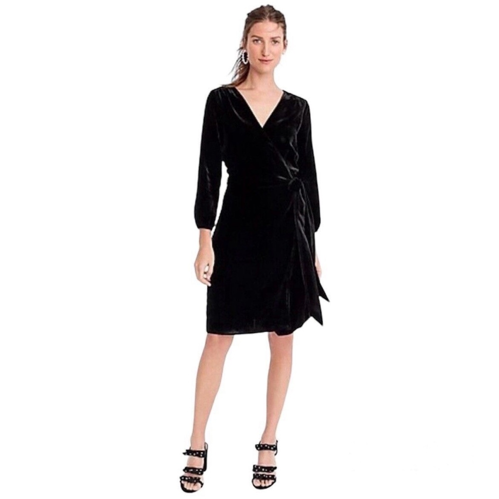 J.Crew Wrap Dress in drapey velvet